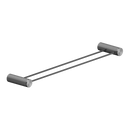 NERO OPAL NON-HEATED DOUBLE TOWEL RAIL GRAPHITE (AVAILABLE IN 600MM AND 800MM)