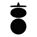 NERO OPAL ROUND SHOWER HEAD 250MM MATTE BLACK