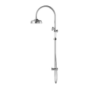NERO YORK TWIN SHOWER CHROME WITH WHITE PORCELAIN HAND SHOWER