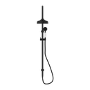 NERO YORK TWIN SHOWER MATTE BLACK WITH WHITE PORCELAIN HAND SHOWER