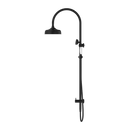 NERO YORK TWIN SHOWER MATTE BLACK WITH WHITE PORCELAIN HAND SHOWER
