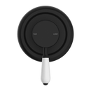NERO YORK SHOWER MIXER WITH WHITE PORCELAIN LEVER 100MM MATTE BLACK
