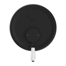NERO YORK SHOWER MIXER DIVERTER WITH WHITE PORCELAIN LEVER 160MM MATTE BLACK