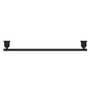 NERO YORK NON-HEATED SINGLE TOWEL RAIL 600MM MATTE BLACK