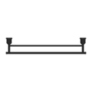 NERO YORK NON-HEATED DOUBLE TOWEL RAIL 600MM MATTE BLACK
