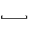 NERO PEARL NON-HEATED SINGLE TOWEL RAIL MATTE BLACK (AVAILABLE IN 600MM AND 800MM)