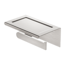 NERO BIANCA TOILET ROLL HOLDER WITH PHONE HOLDER 185MM BRUSHED NICKEL