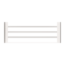 NERO BIANCA NON-HEATED TOWEL RACK 600MM BRUSHED NICKEL