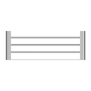NERO BIANCA NON-HEATED TOWEL RACK 600MM CHROME