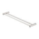 NERO ZEN NON-HEATED DOUBLE TOWEL RAIL BRUSHED NICKEL (AVAILABLE IN 600MM AND 800MM)