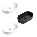 OTTI KENSINGTON FLUTED ABOVE COUNTER CERAMIC BASIN MATTE WHITE 560MM