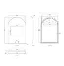 OTTI ARCHIE FRAMELESS LED MIRROR 3 COLOUR LIGHTS 600X900MM