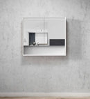 OTTI BOSTON MATTE WHITE WALL HUNG SHAVING CABINET 900MM