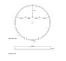 OTTI BRONTE LED MIRROR ROUND WITH BLUETOOTH SPEAKER 800MM