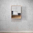 OTTI BYRON NATURAL OAK MIRROR SHAVING CABINET 600MM