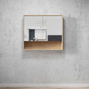 OTTI BYRON NATURAL OAK MIRROR SHAVING CABINET 900MM