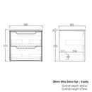 OTTI BYRON NATURAL OAK 600MM SINGLE BOWL FLOOR STANDING VANITY
