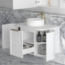 OTTI HAMPSHIRE SATIN WHITE 900MM CURVE SINGLE BOWL WALL HUNG VANITY