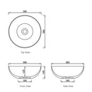 OTTI LONDON SOLID SURFACE BASIN MATTE WHITE 390MM