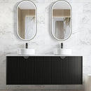 OTTI MARLO MATTE BLACK 1500MM DOUBLE BOWL WALL HUNG VANITY