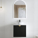 OTTI MARLO MATTE BLACK 600MM SINGLE BOWL WALL HUNG VANITY