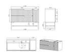 OTTI NOOSA MATTE WHITE 1200MM SINGLE BOWL WALL HUNG VANITY