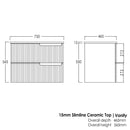 OTTI NOOSA MATTE WHITE 750MM SINGLE BOWL FLOOR STANDING VANITY
