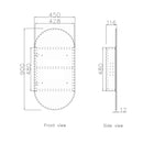 OTTI NOOSA MATTE WHITE SHAVING CABINET 900MM