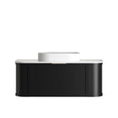 OTTI HAMPSHIRE SATIN BLACK 1200MM CURVE SINGLE BOWL WALL HUNG VANITY