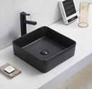 POSEIDON FINE CERAMIC BASIN MATTE BLACK 360MM