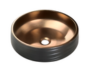 POSEIDON ART BASIN MATTE BLACK AND COPPER 410MM
