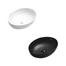 POSEIDON ABOVE COUNTER CERAMIC ART BASIN MATTE WHITE 520MM