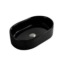 POSEIDON ABOVE COUNTER ART BASIN GLOSS BLACK 550MM