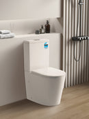 POSEIDON AVIS COMPACT RIMLESS TOILET SUITE GLOSS WHITE