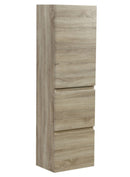 POSEIDON WALL HUNG TALL BOY WHITE OAK 400MM X 1350MM