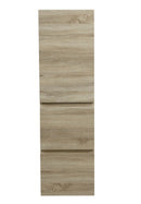 POSEIDON WALL HUNG TALL BOY WHITE OAK 400MM X 1350MM