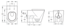 POSEIDON ELVERA RIMLESS EXTRA HEIGHT WALL FACED FLOOR PAN GLOSS WHITE