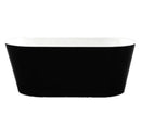 POSEIDON OVIA FREESTANDING BATHTUB GLOSS BLACK AND WHITE (AVAILABLE IN 1500MM AND 1700MM)