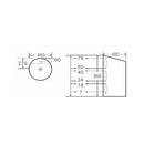 POSEIDON FREESTANDING ROUND CERAMIC BASIN GLOSS WHITE 960MM