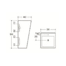 POSEIDON FREESTANDING CERAMIC BASIN WITH OVERLFOW GLOSS WHITE 510MM