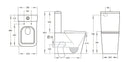 POSEIDON QUBIST BTW TOILET SUITE GLOSS WHITE