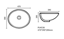 POSEIDON UNDER COUNTER BASIN GLOSS WHITE 460MM