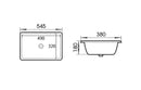 POSEIDON UNDER COUNTER BASIN GLOSS WHITE 545MM