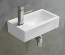 POSEIDON WALL HUNG BASIN GLOSS WHITE 455MM
