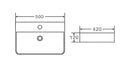 POSEIDON WALL HUNG / ABOVE COUNTER BASIN GLOSS WHITE 505MM