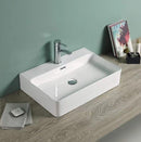 POSEIDON WALL HUNG / ABOVE COUNTER BASIN GLOSS WHITE 600MM