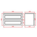 CETO FREMANTLE MATTE BLACK 900MM SINGLE BOWL WALL HUNG VANITY