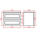 CETO FREMANTLE MATTE WHITE 750MM SINGLE BOWL WALL HUNG VANITY