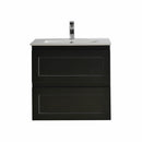 CETO FREMANTLE MATTE BLACK 600MM SINGLE BOWL WALL HUNG VANITY