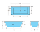 POSEIDON QUBIST FREESTANDING NF BATHTUB GLOSS WHITE (AVAILABLE IN 1400MM, 1500MM AND 1700MM)
